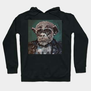 punk rock chimpanzee Hoodie